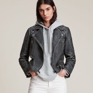 AllSaints “Cargo” Leather Moto Jacket